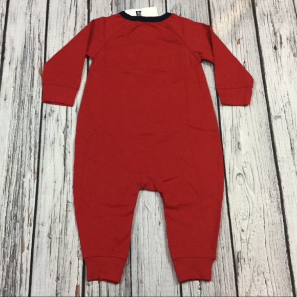 Gap Boys 6-12 Month Red Logo Romper - Picture 7 of 7